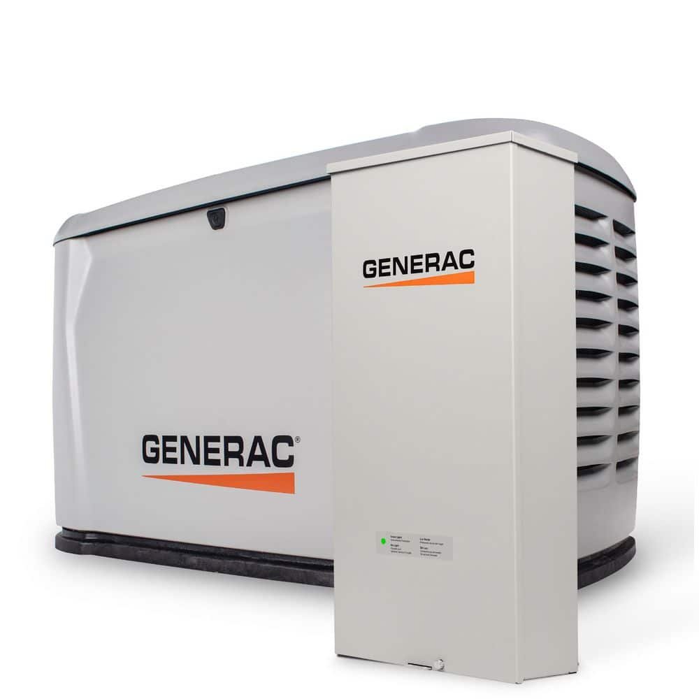 Generac 24kW Air-Cooled Auto Start Natural Gas or Propane Whole House Generator and 200 Amp Transfer Switch w/ Smart.