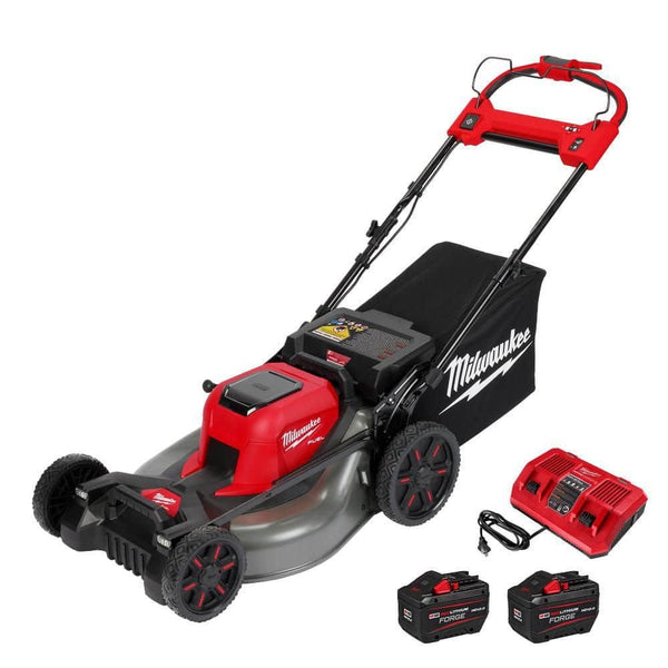 Milwaukee M18 FUEL Brushless Cordless 21 in. Walk Behind Dual Battery Self-Propelled Mower w/(2) 12.0Ah FORGE Battery.