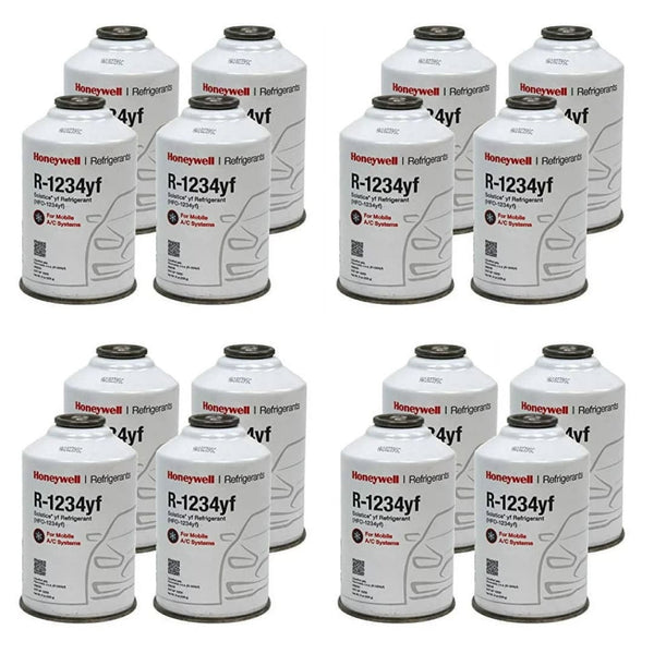 Honeywell R-1234yf Refrigerant – 16 Cans (8oz Each), Genuine